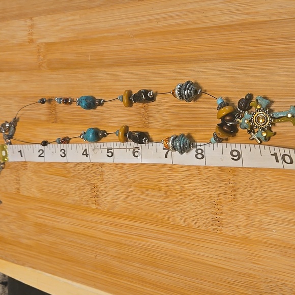 Treska Beaded Necklace with Cross Pendant - Picture 3 of 5